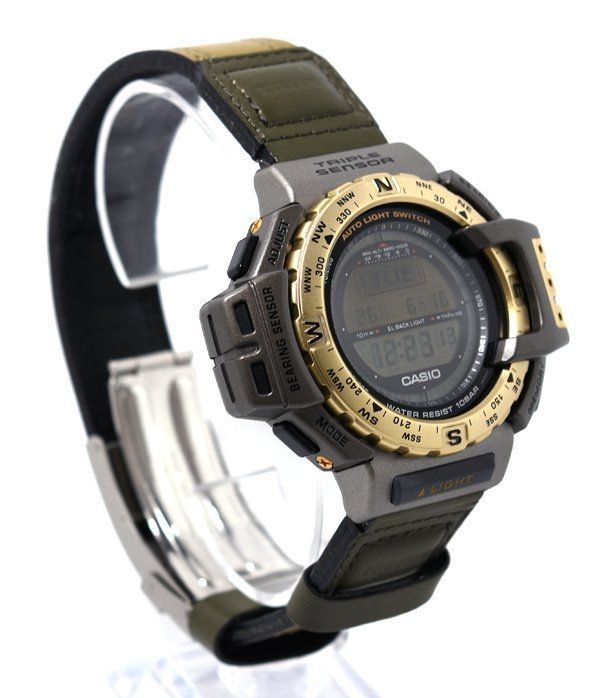 Box Good Condition CASIO PRO TREK PRT 400 Triple Sensor Quartz Men’s