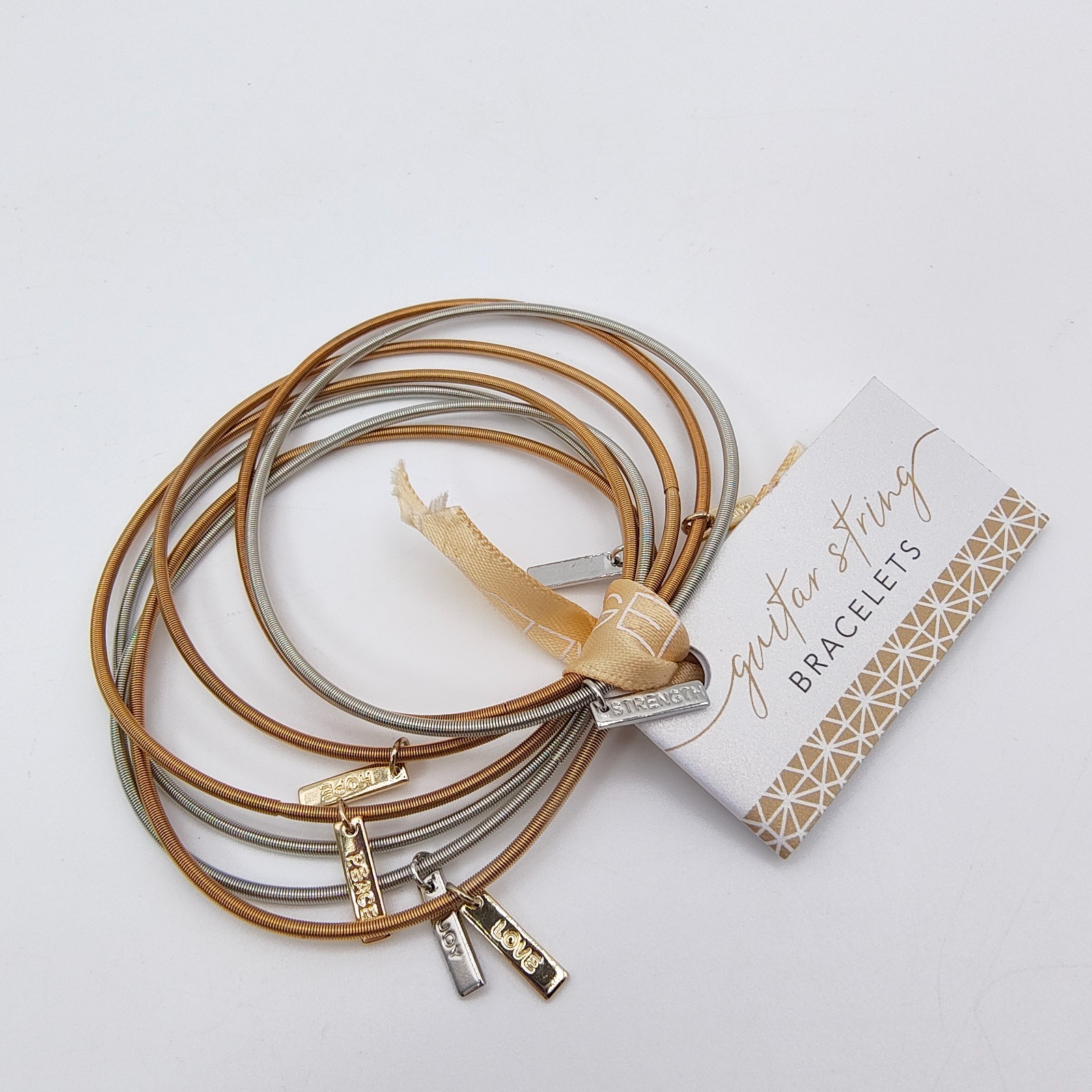 NEW Alexa’s Angels Guitar String Bracelet Set of 7 Stackable Inspiration