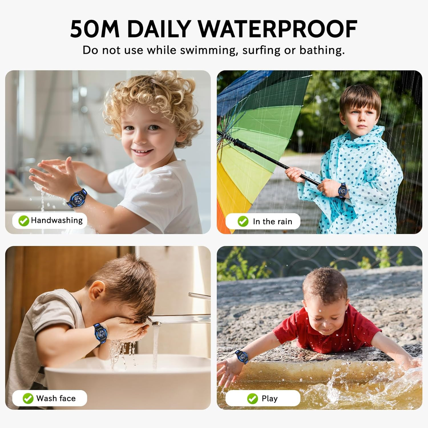 Kids Watch for Boys and Girls Ages 5-15, Analog Digital Waterproof with Alarm Cl