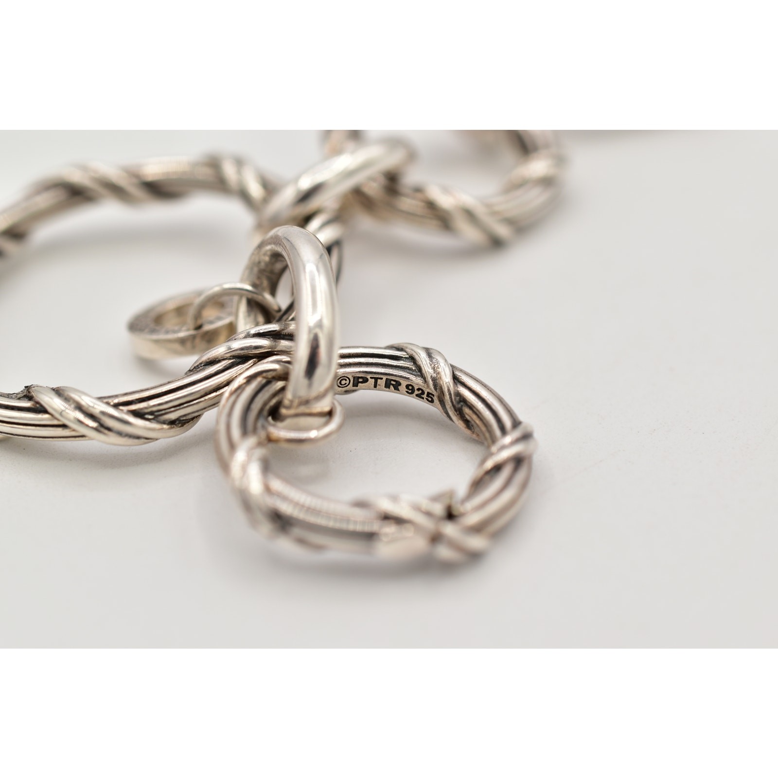 Peter Thomas Roth Sterling Signature 20″ Necklace 135.0g Ribbon Reed Design
