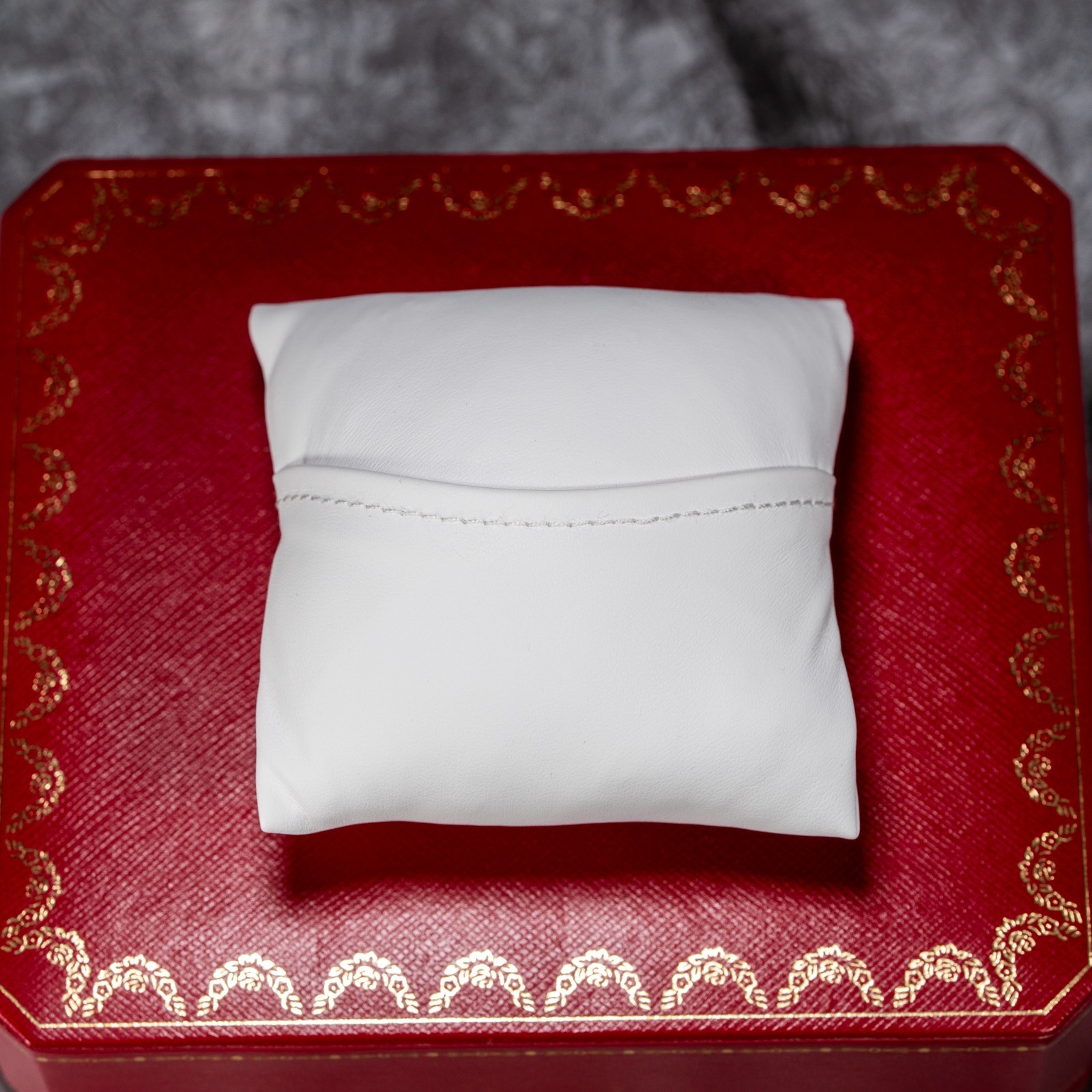 Cartier Watch Box Pillow Replacement White PU Leather Fits Red Box