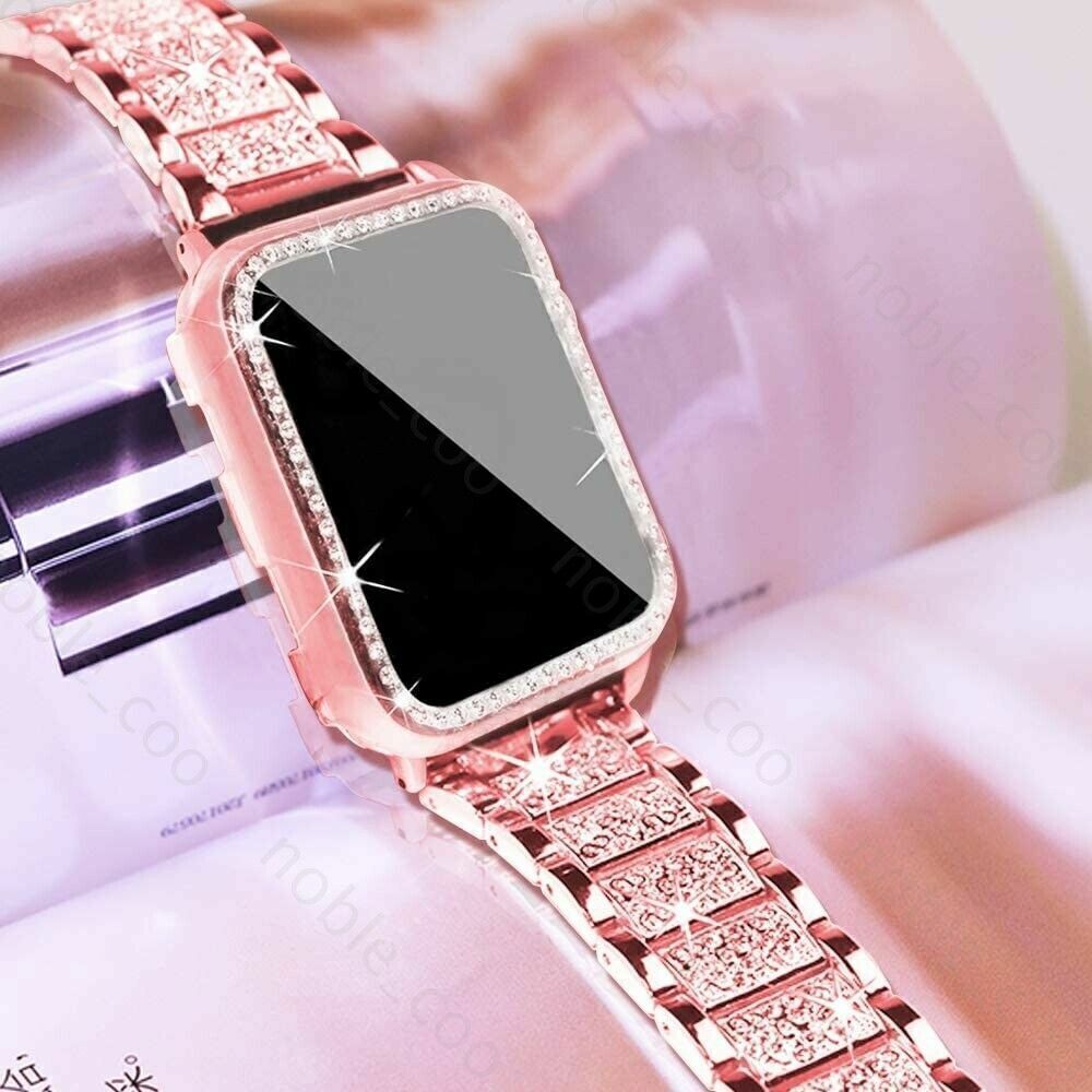 Bling iWatch Band Strap Diamond Case For Apple Watch Series 9 8 7 6 5 4 3 2 49mm