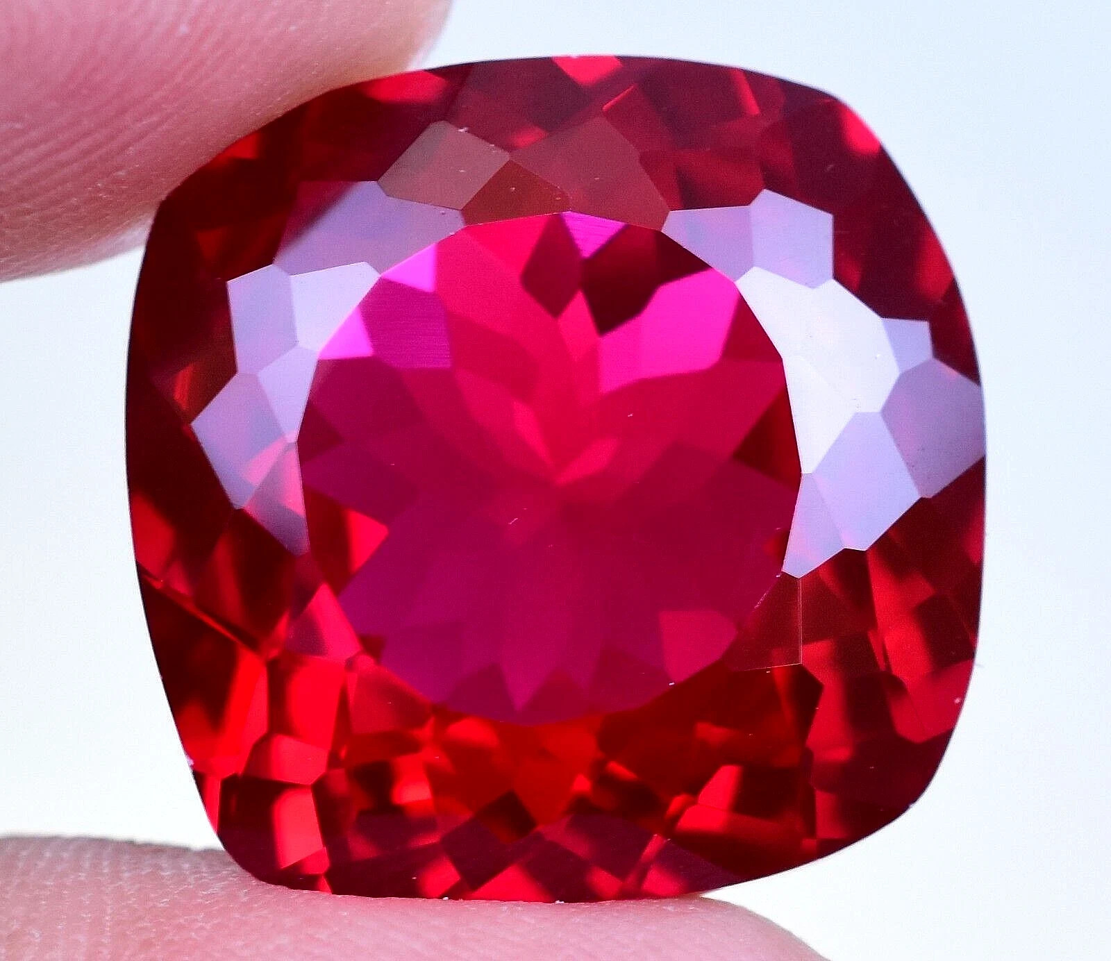 Natural Red Ruby 7.05 Ct Cushion Shape Mozambique Certified Loose Gemstone