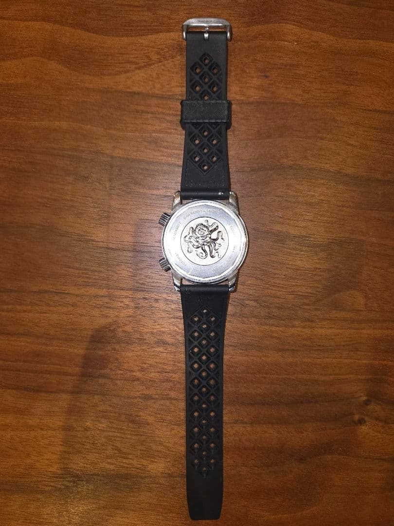 DAN HENRY Automatic Diver’s Analog Watch Men 70s Black Dial Tested Working Used