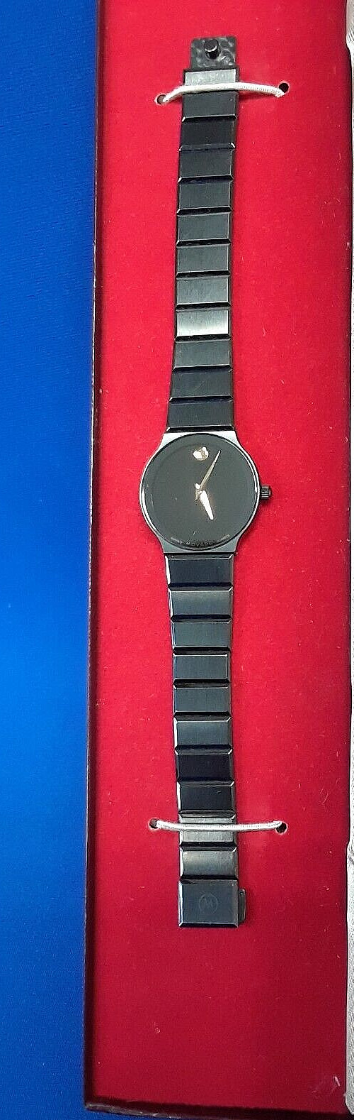 Vintage Movado Women Watch Ultra Thin 84-40-881-A Quartz 7″ inch Working Perfect