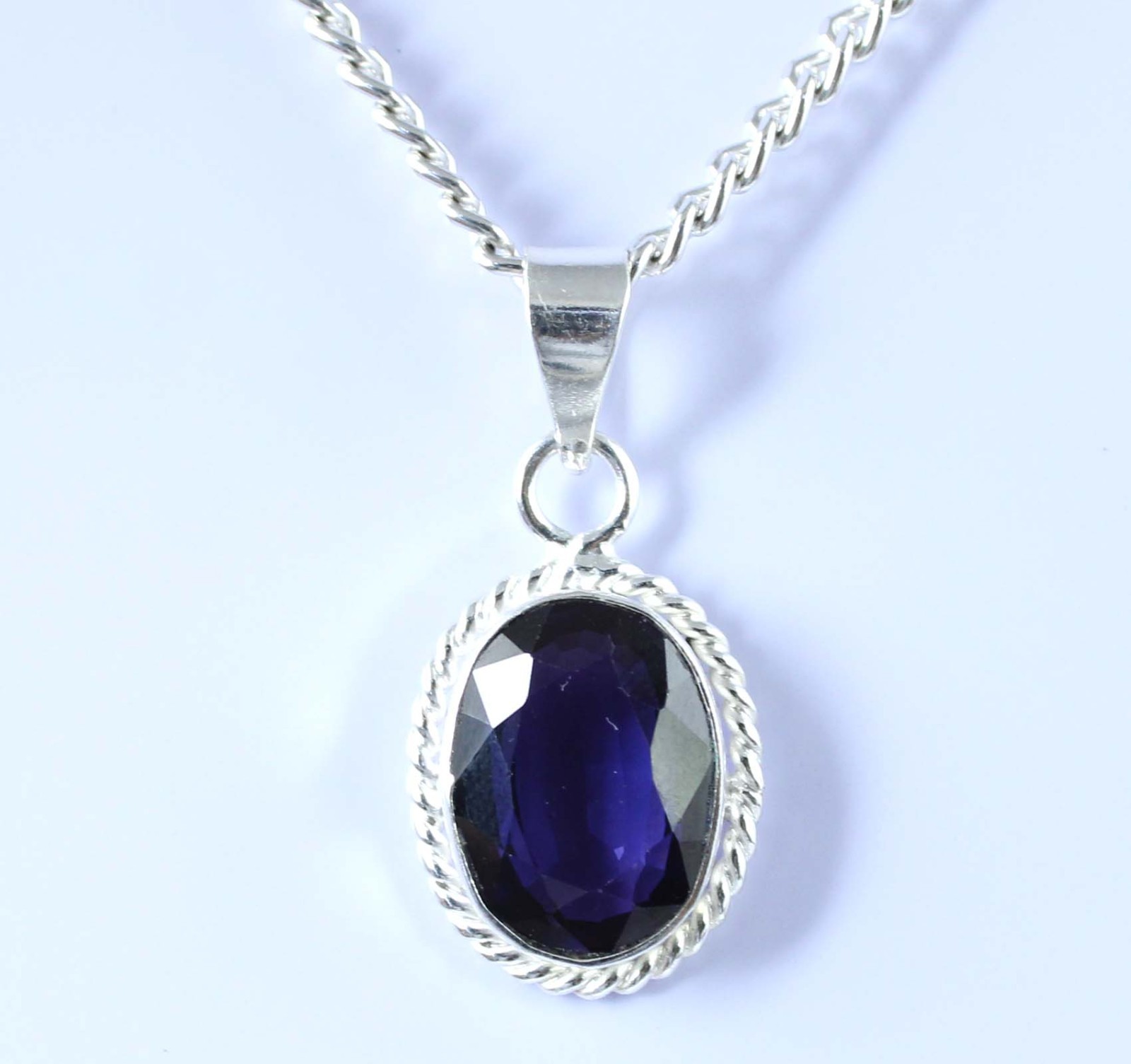 17.85 Ct Natural Boysenberry Sapphire Oval Gems Certified Pendant Veterans Day