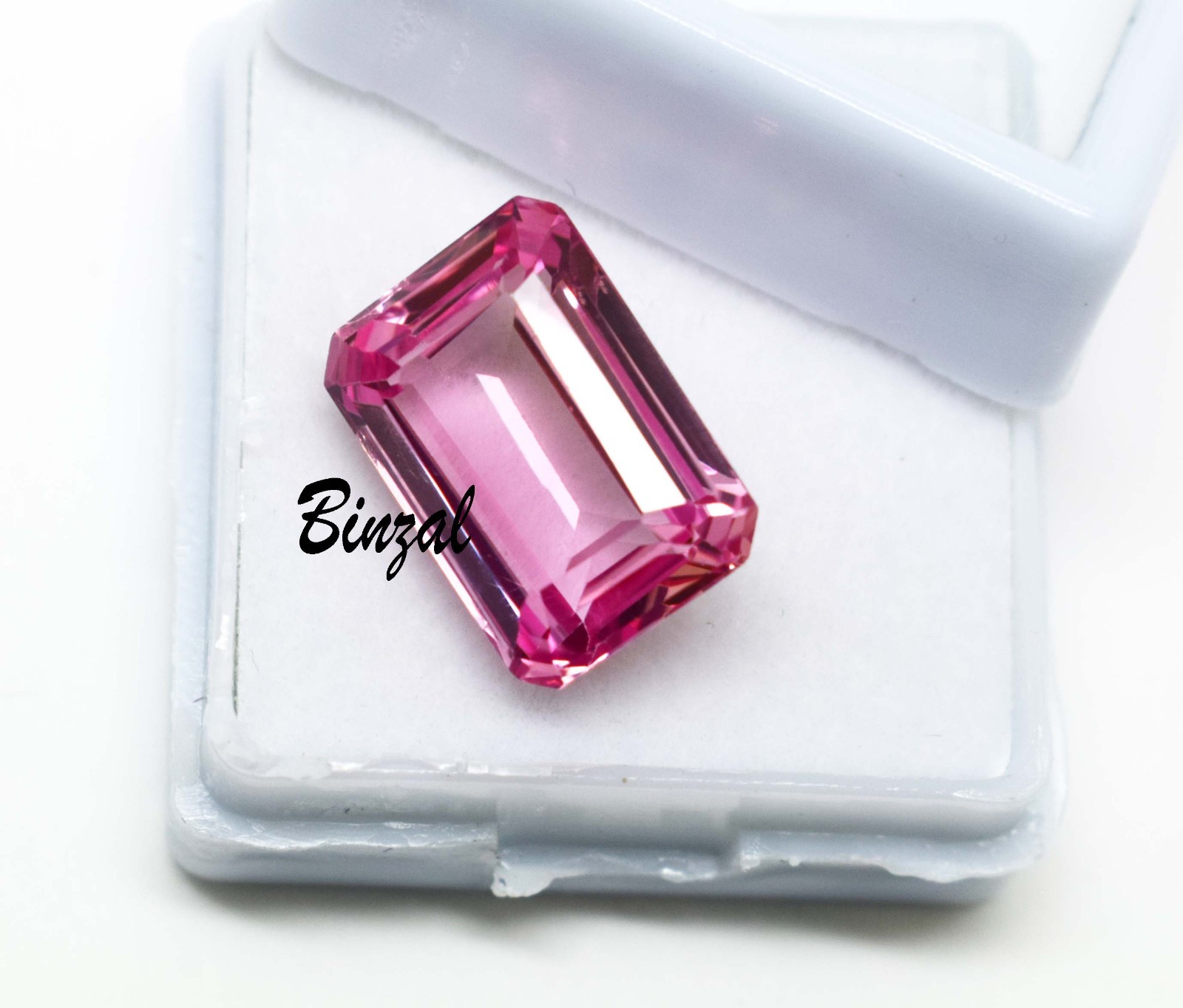 Affordable 8-9 CT Natural Baby Pink Padparadscha Sapphire Emerald Cut Gemstone
