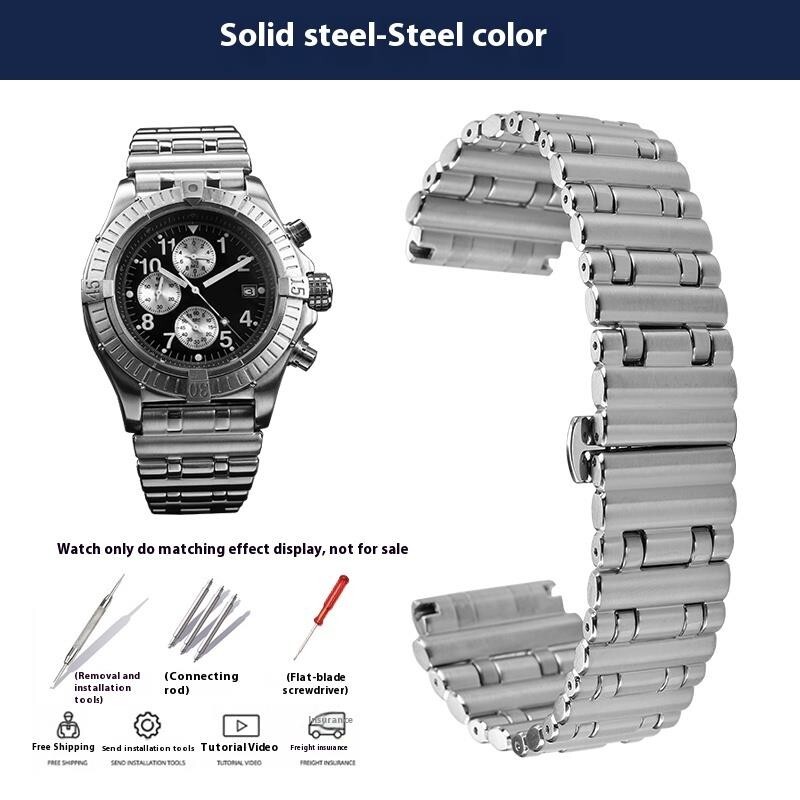 For Breitling B01 AB0134 Stainless steel Watch strap 22mm 24mm Convex Bracelet