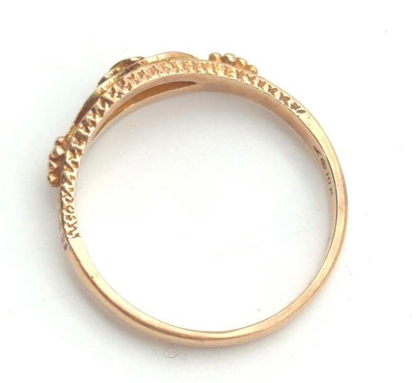 Black Hills Gold 10k Ladies Wide Front Band Ring Size 9 1/2
