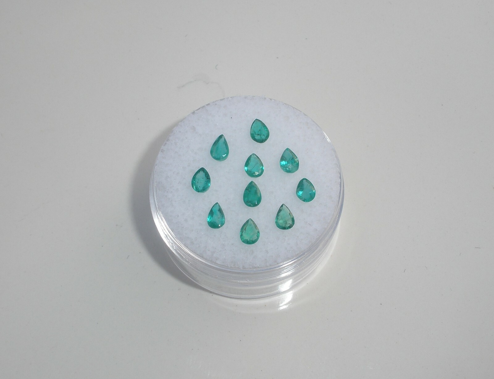 10 Colombian emerald pear loose faceted natural gems 4x3mm each