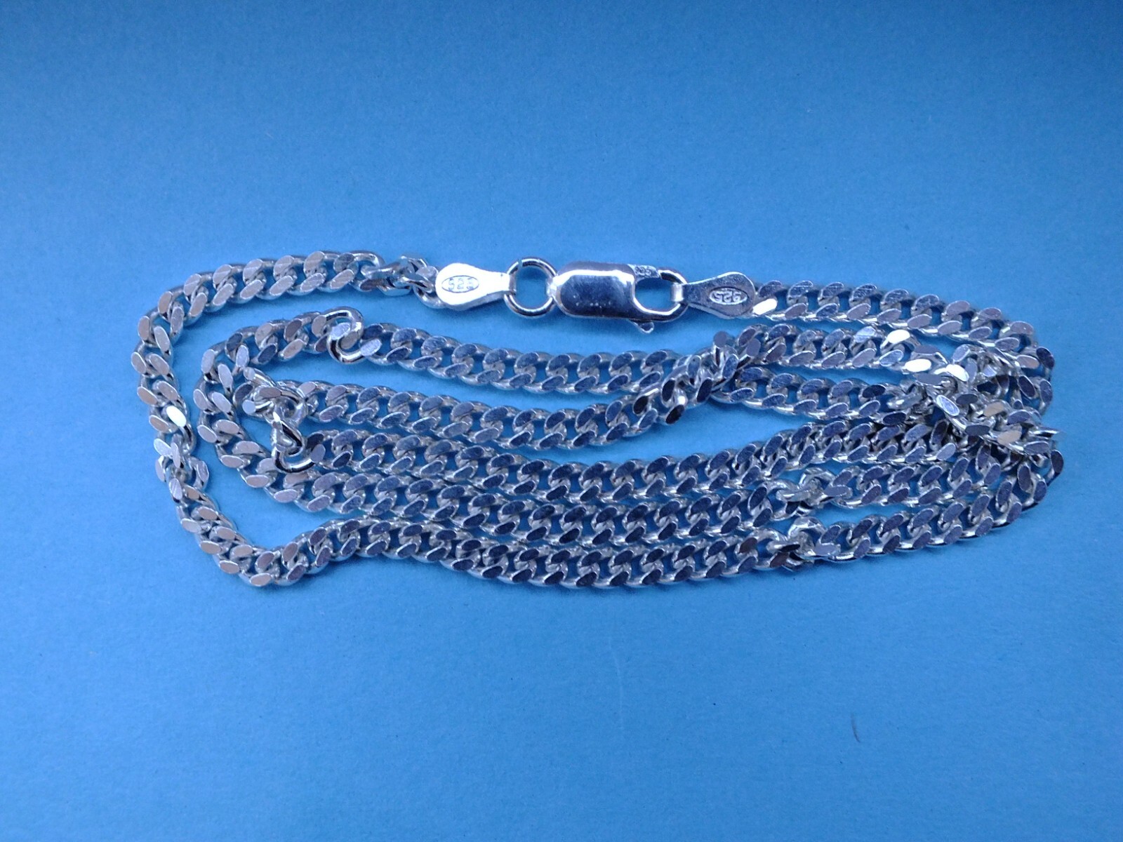 SILVER 18″ 46CM HALLMARKED CURB NECKLACE 14.1 GRAMS IN NEW PRESENTATION BOX
