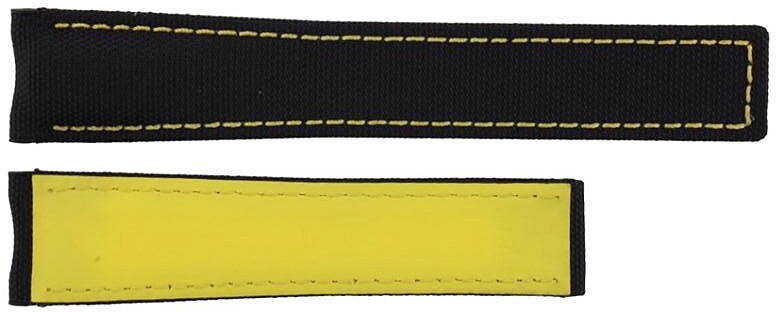 Tag Heuer Aquaracer 21.5mm Black with Yellow Stitching Fabric Strap FC6361