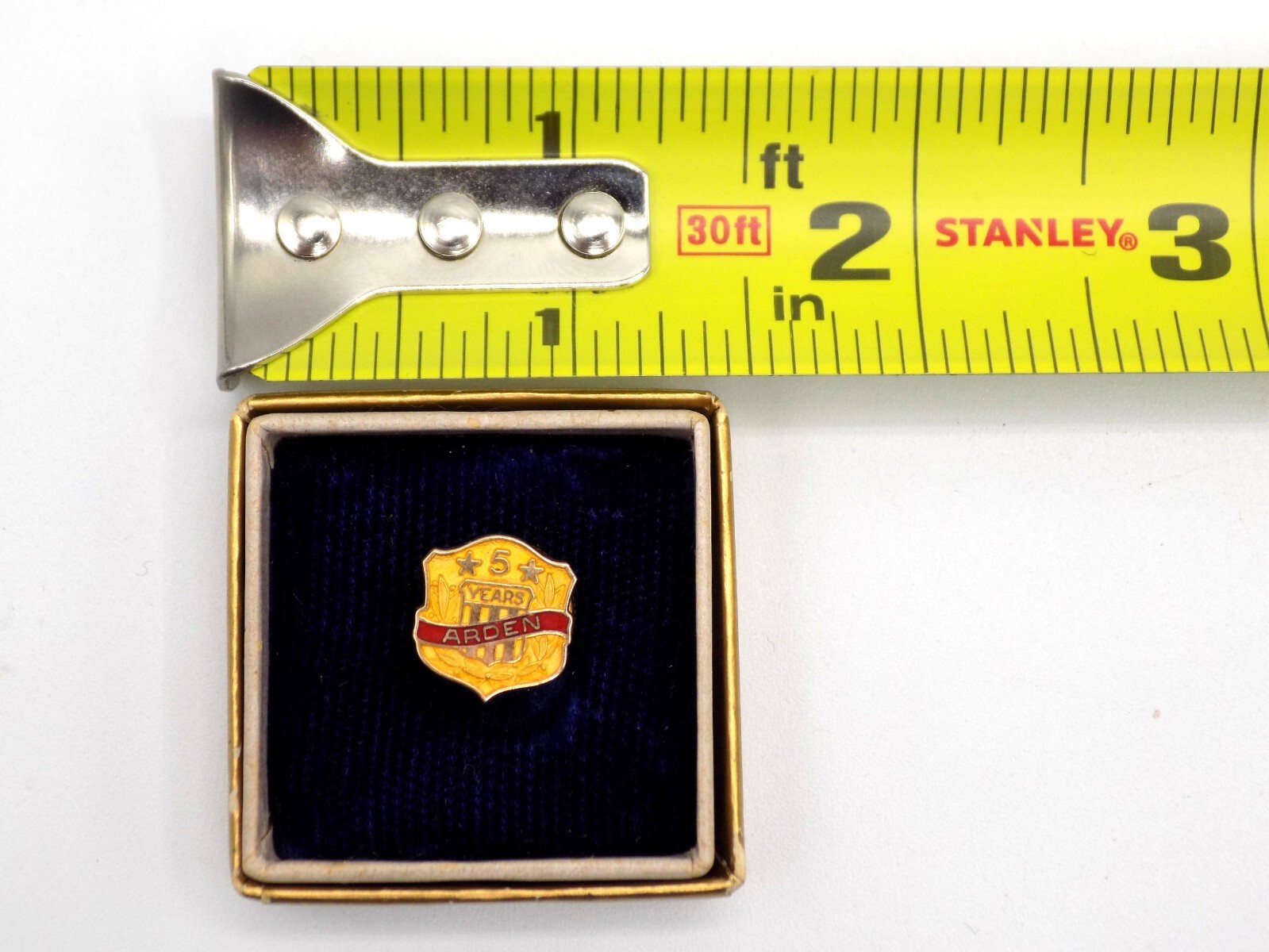 Vintage Arden Milk 5 years of Service 10k Employee Tie Tack Dairy Advertising