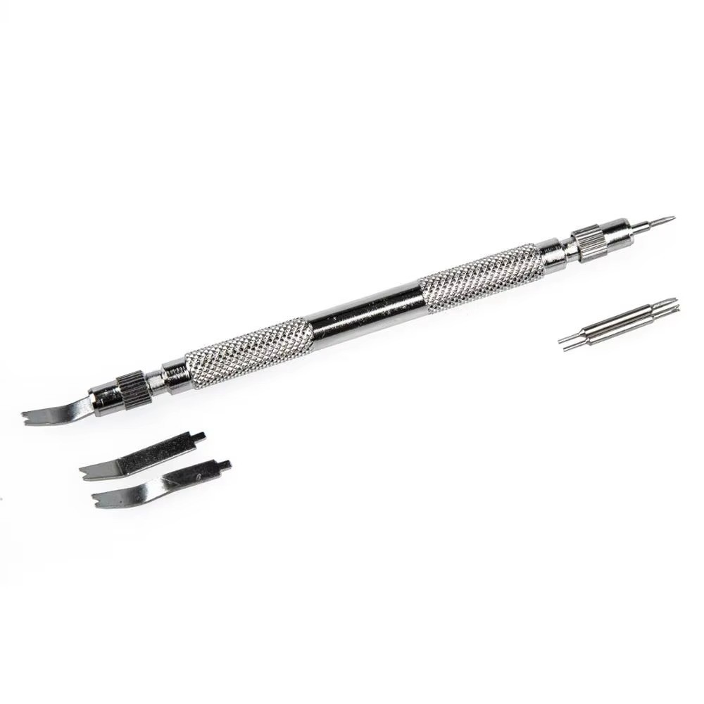 Watch Repair Spring Bar Tool Steel Link Remover Pin Pusher with Spare Tips