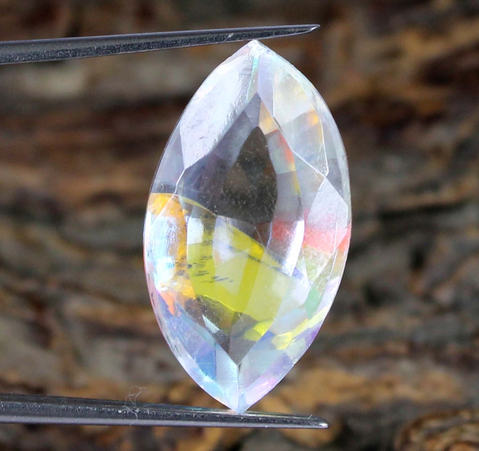 Natural 6.90 Carat Marquise Rainbow Mystic Topaz Loose Gemstone Certified T13277