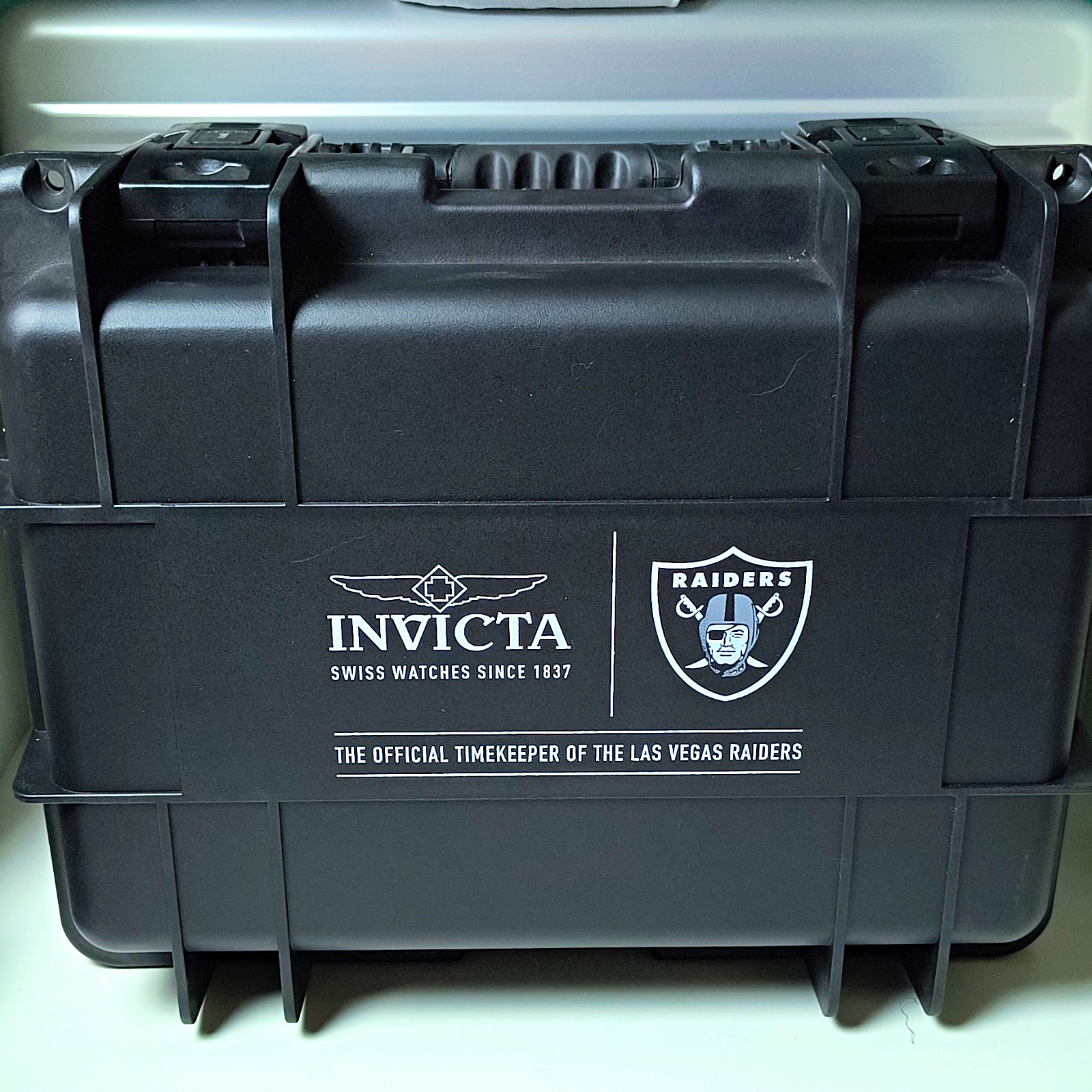 Invicta S1 Rally W/ Lupah Luminis Las Vegas Raiders Silver Black Pair Box 47 MM