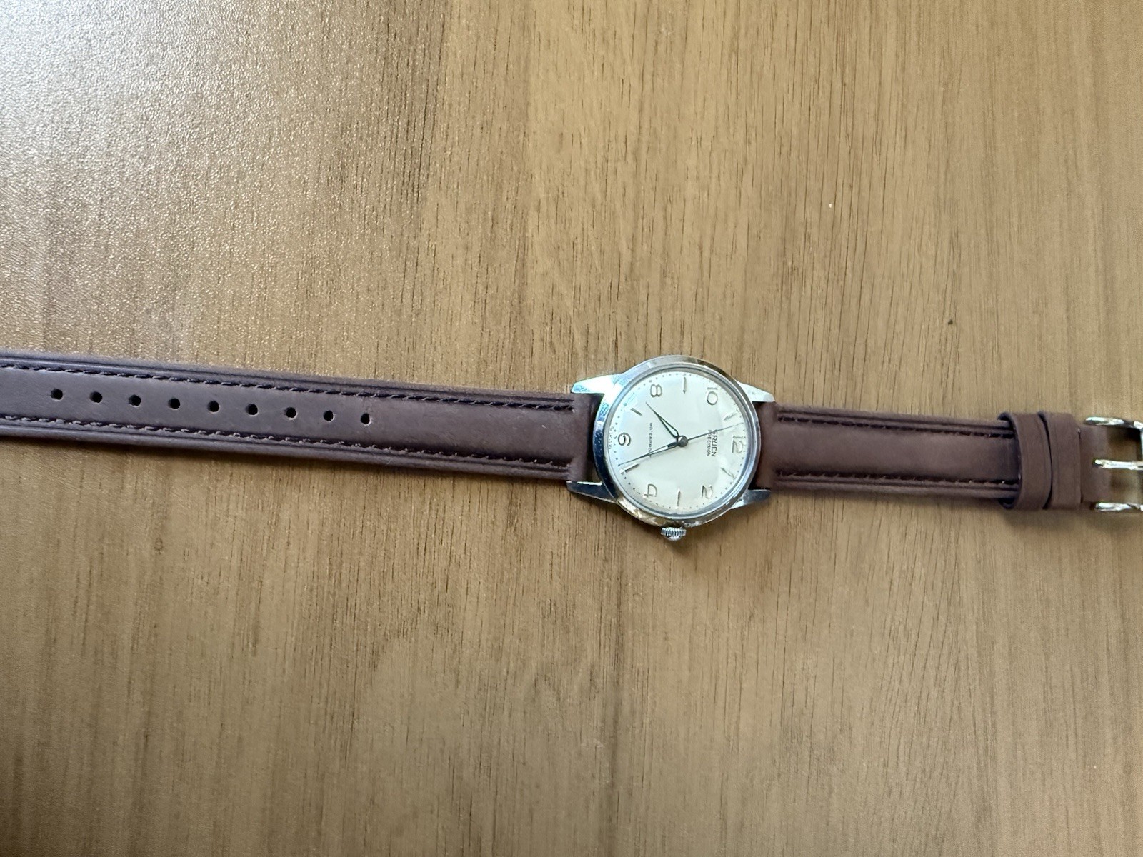 Vintage Gruen Precision Waterproof Swiss Mechanical Watch Running Men’s Watch SS