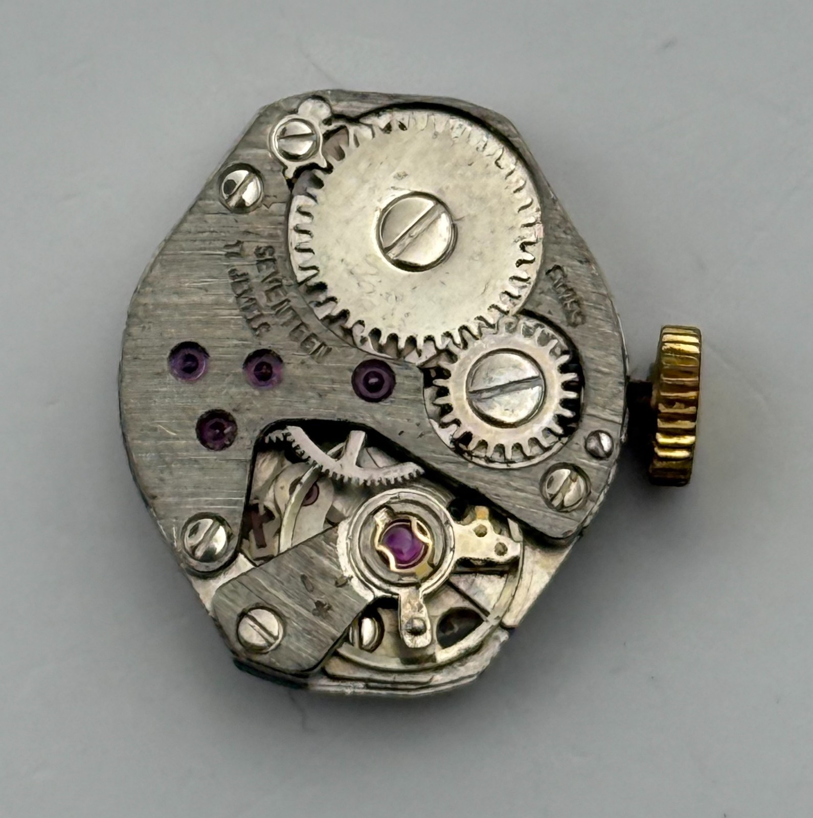 FHF 69-21 Watch Movement Pinnacle 17Jewels Swiss Manual Wind Parts Repair 15.3mm