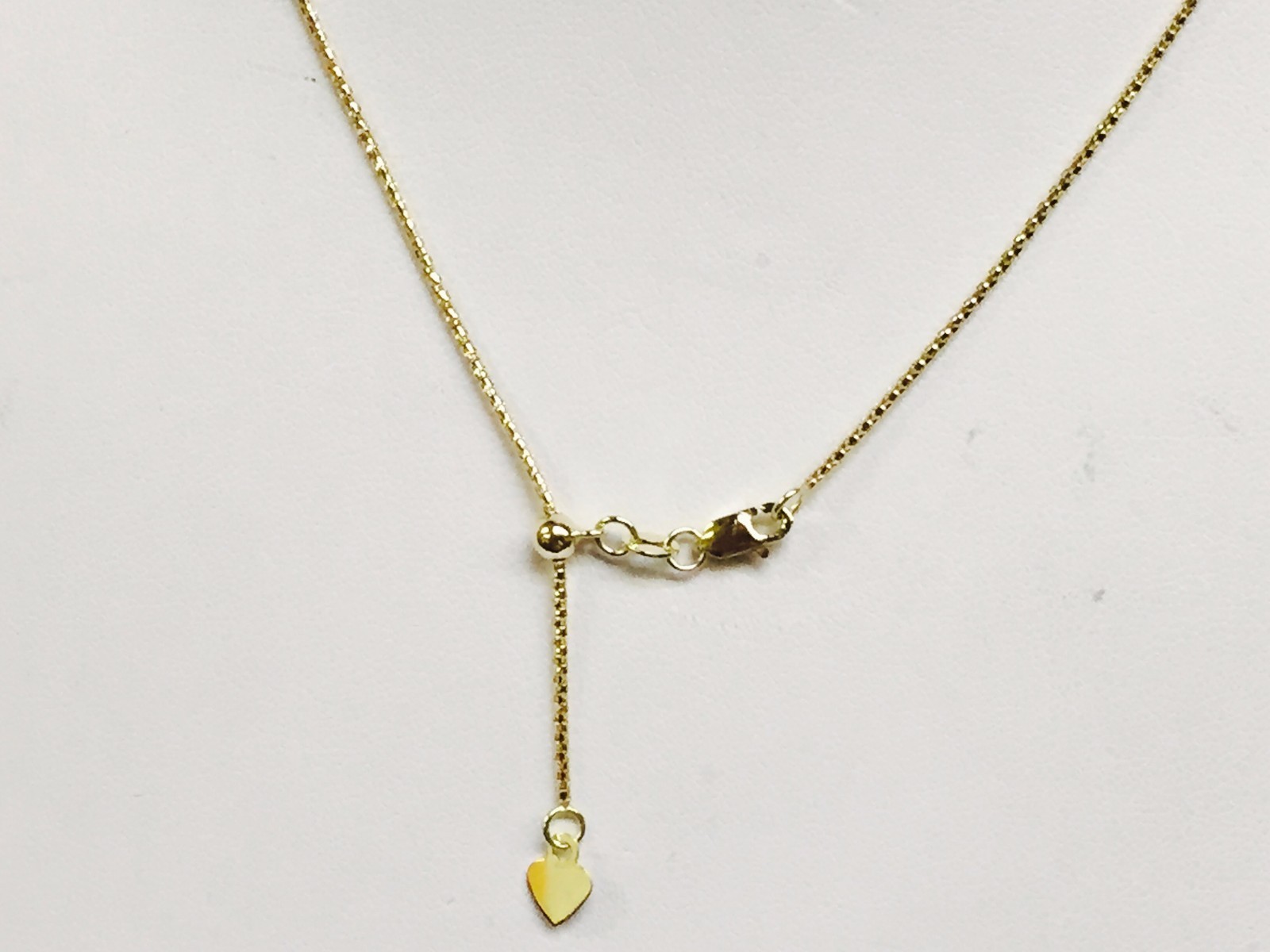 14kt Yellow Gold 22″ Adjustable Popcorn Pendant Chain/Necklace 1.3 mm – 2.5 Gram
