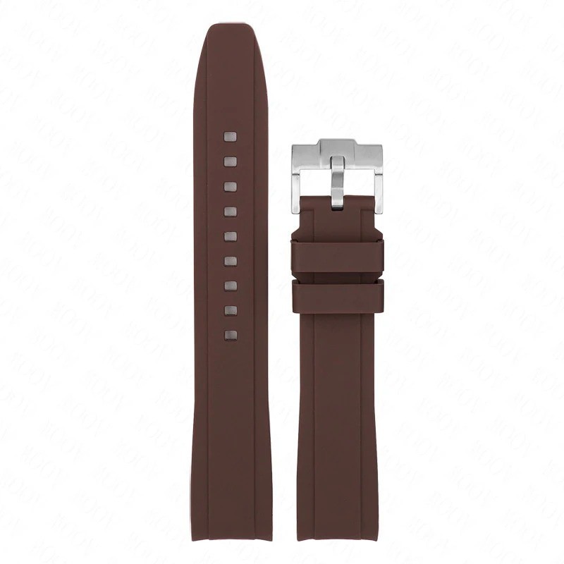 Curved End Rubber Strap 18/19/20/21/22mm Universal Silicone Watch Band Soft Spor