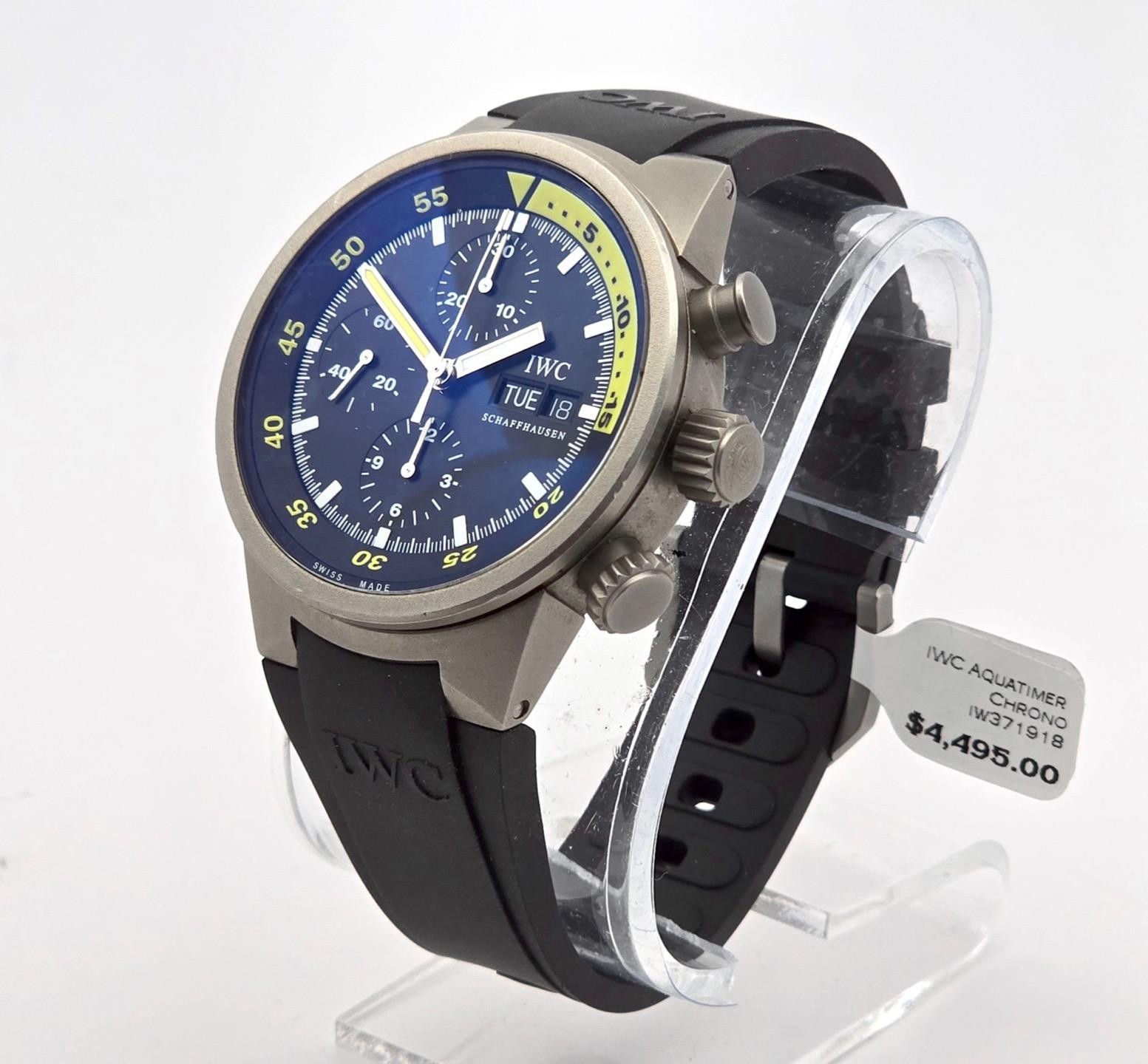 IWC AQUATIMER CHRONOGRAPH IW371918 FULL SET! NICE! VIDEO!