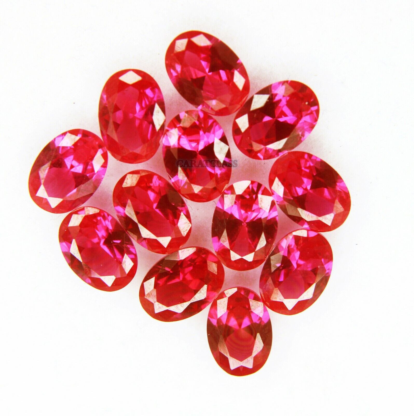 EPIC GEMS-6x5mm Certified Natural Loose Gemstones Ruby Oval-2 Pc Set