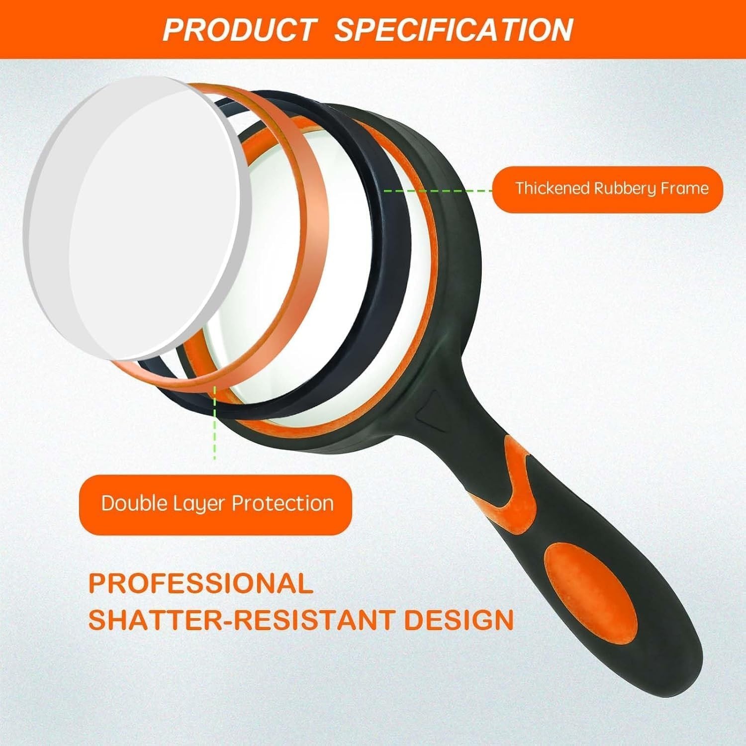 10X Magnifying Glass with Non-Slip Grip – Versatile & Portable for All Ages