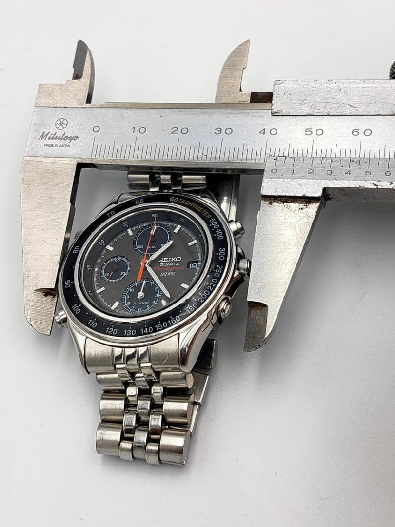 Vintage Seiko SQ100 Chronograph Alarm 7T32-6B50 Quartz JDM Overseas Rare | Japan