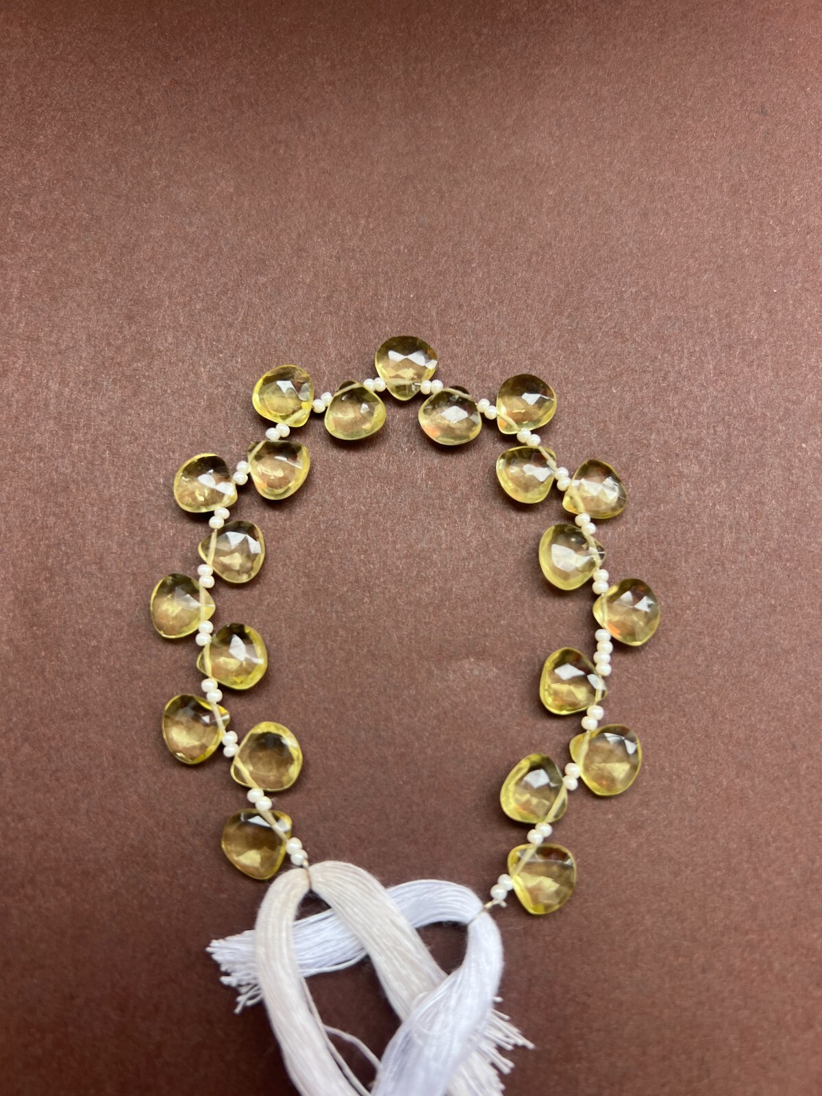 Natural Lemon topaz Faceted Pear Briolette Beads 1Strand 8-9mm Teardrop Gemstone