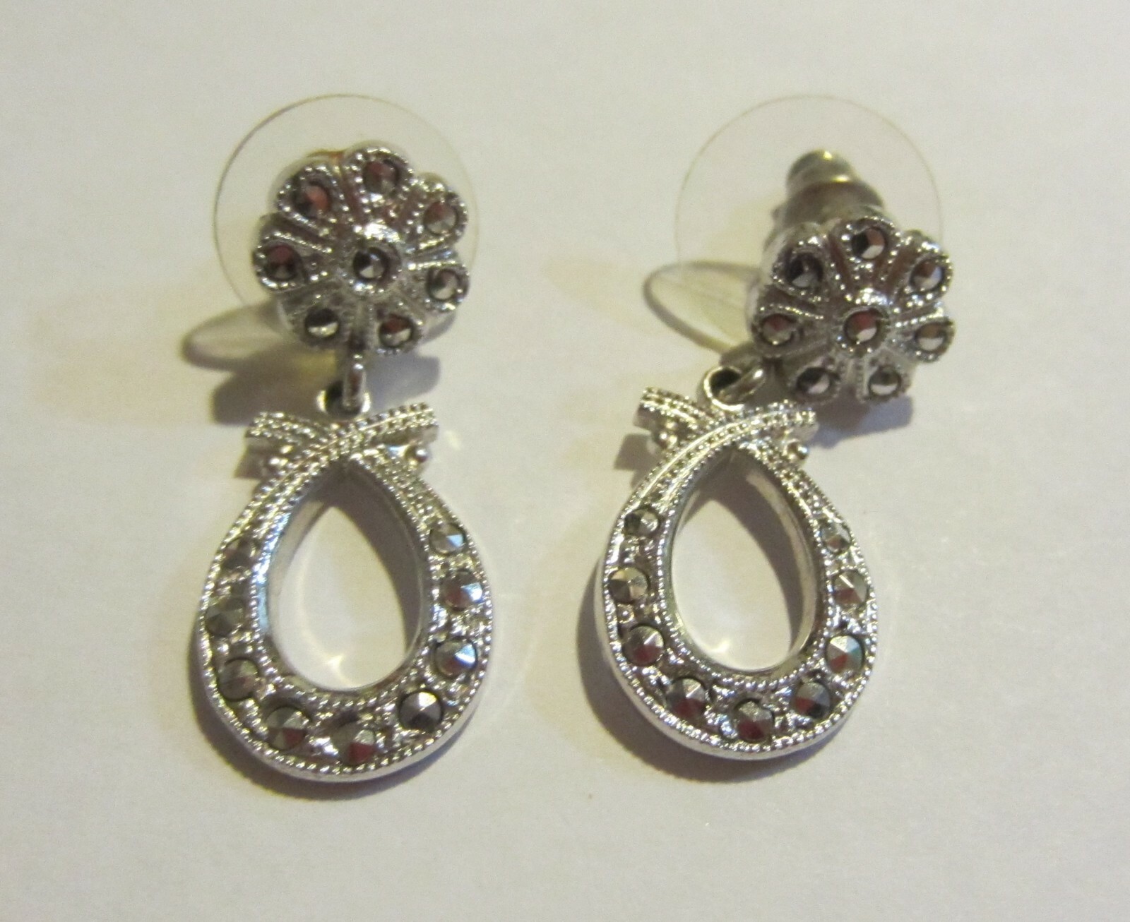 Sterling Silver Marcasite Necklace & Earring set
