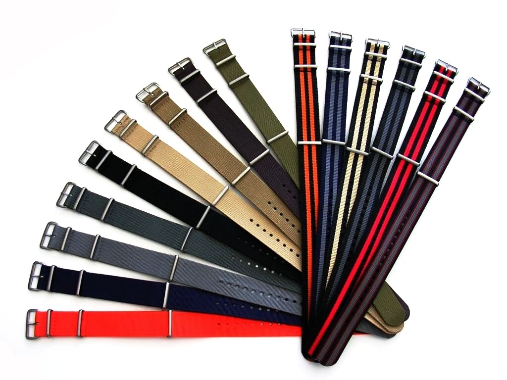 20mm Dark Grey SS NATO G10 Premium nylon watchband strap 2pak RAF Bond IW SUISSE