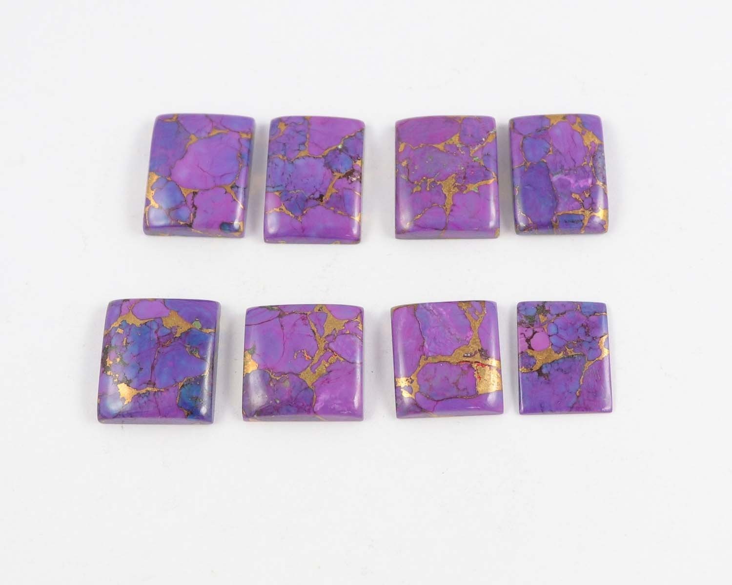Natural Purple Copper Turquoise Rectangle Cabochon 6x8mm to 20x25mm Gemstone