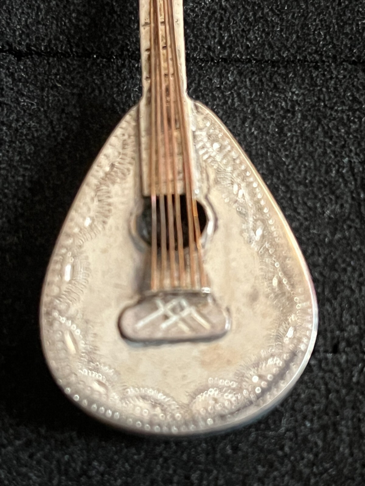 Silver Pendant Mandolin Violin 925 Hallmarked 7cm Music Mexico Silver Pendant