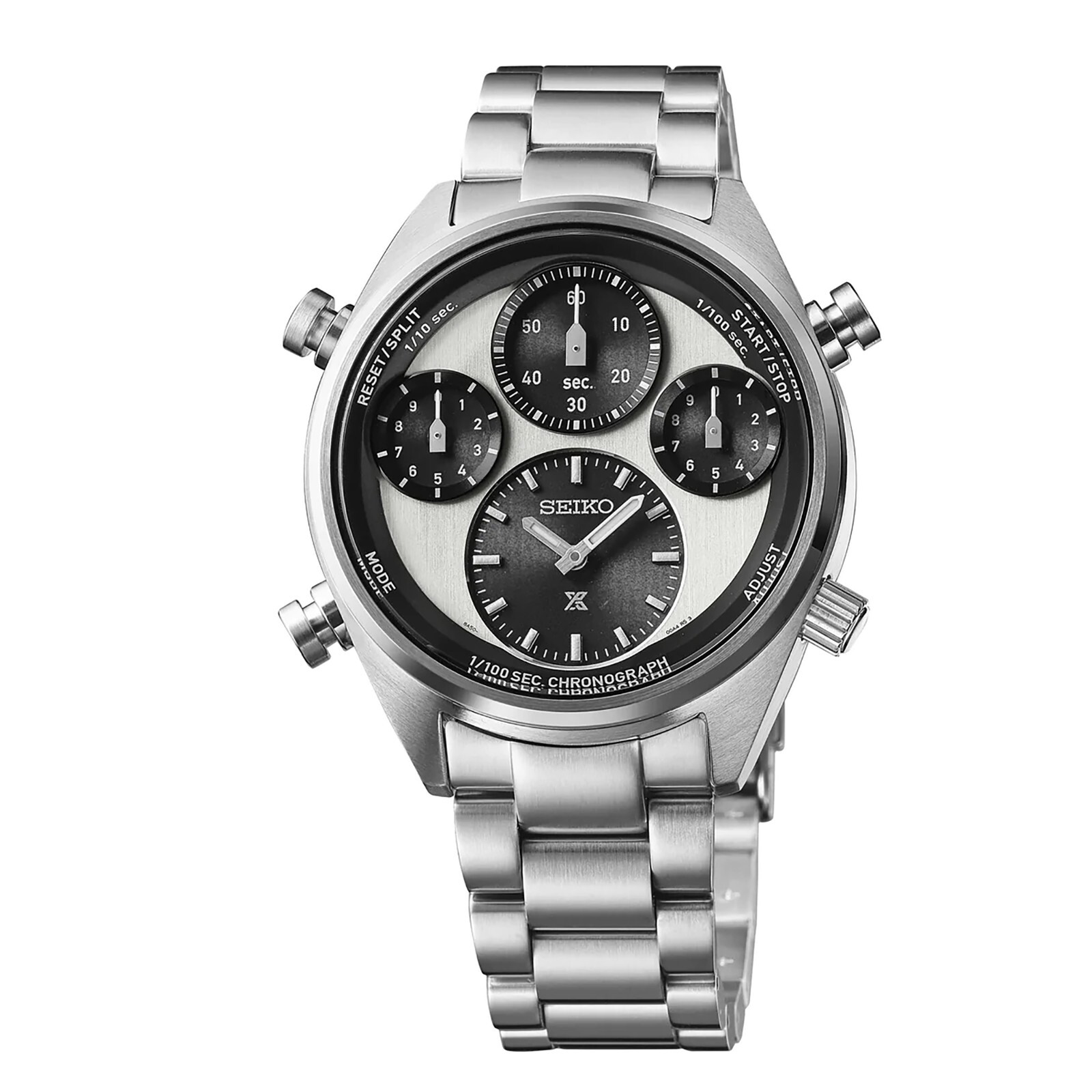SEIKO SFJ001P1,Men Chronograph,Stainless Steel Case&Bracelet,date,100m WR,SFJ001