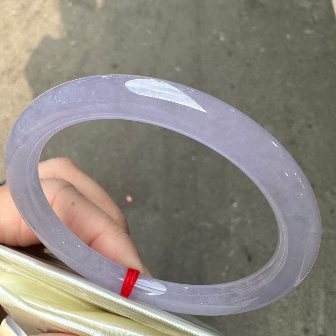 Nature ice Lavender&Purple Myanmar Jade jadeite bracelets Bangle 53mm
