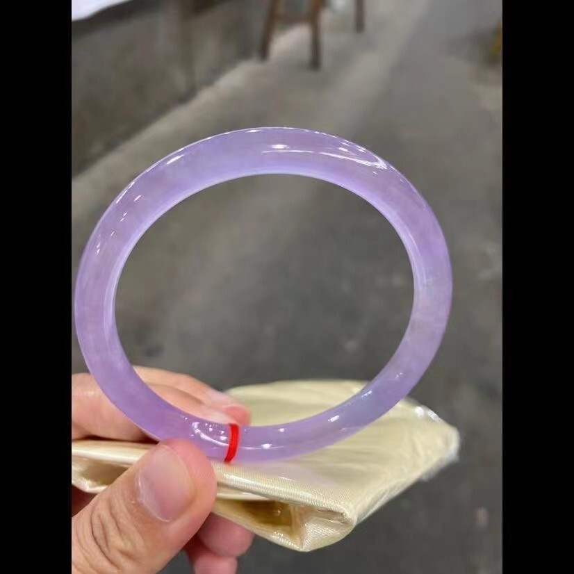 Real Natural Grade AAA Ice purple Myanmar Jade jadeite bracelets 53-64mm