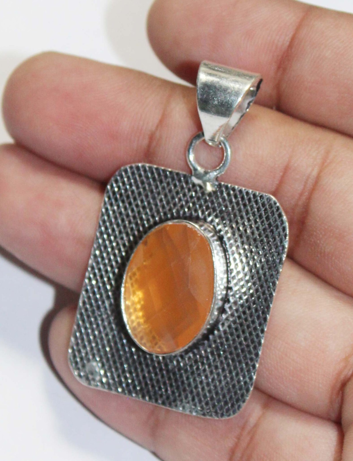 Hydro Onyx Oval Shape Handmade Gemstone Pendant Jewelry Pendant Size 1.5 Inches