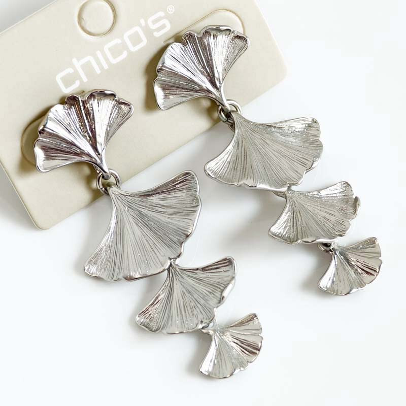 New Chicos Ginkgo Leaf Drop Earrings Retro Women Party Vacation Jewelry Gift