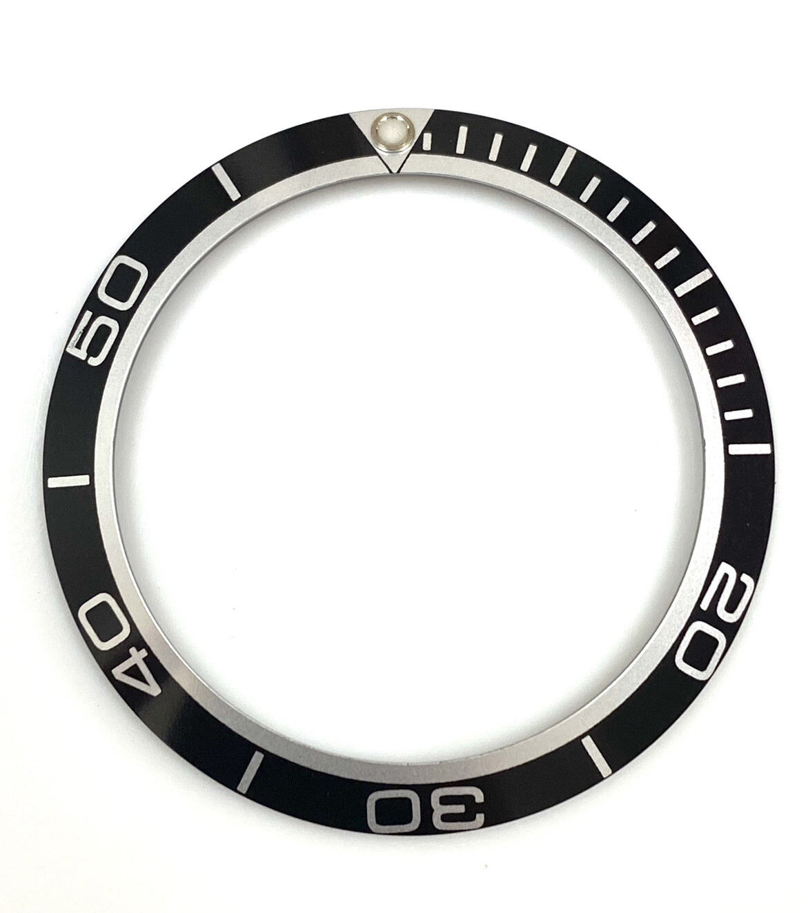 Black/Silver Bezel Insert for Omega 45.5mm Seamaster Planet Ocean XL 2200.51.00
