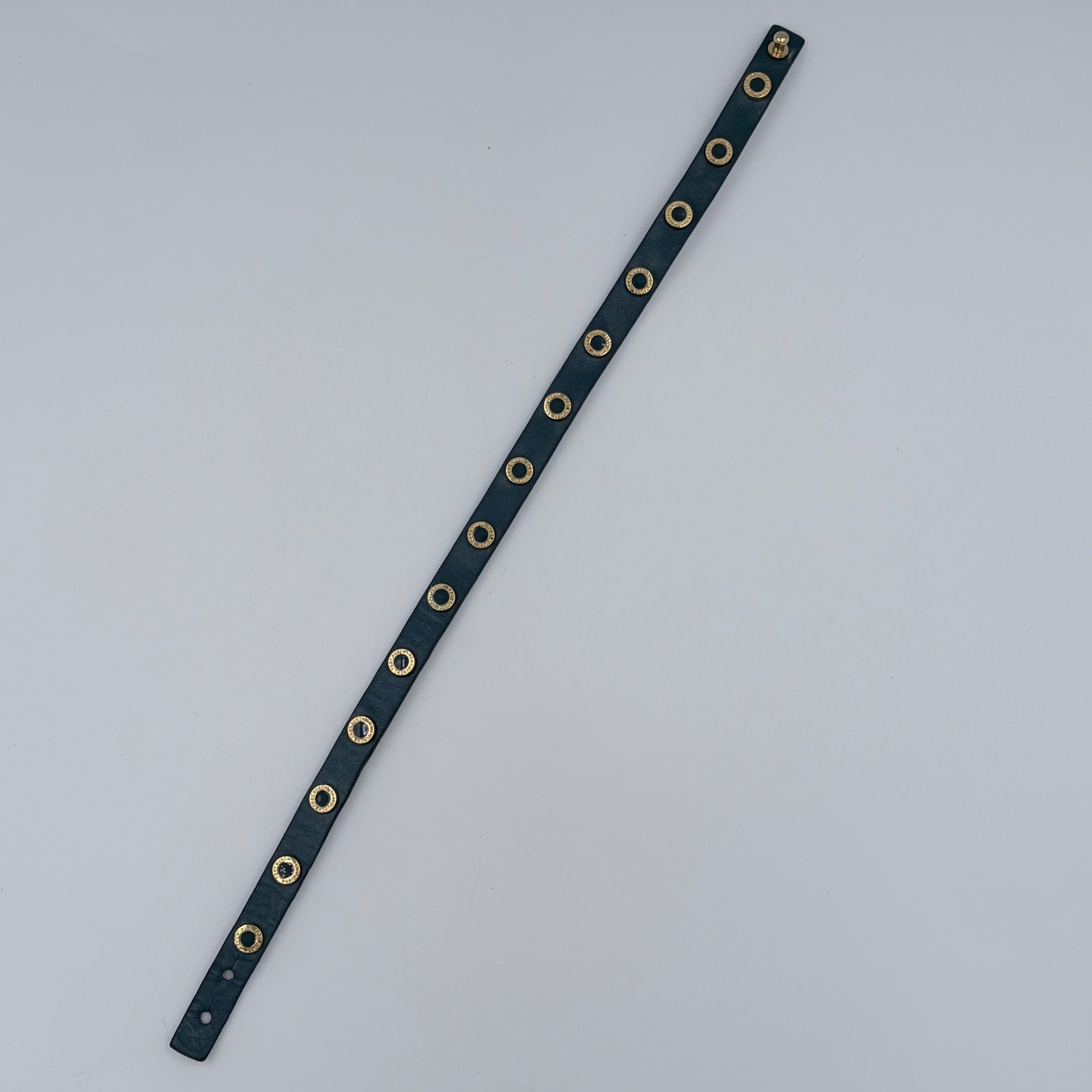 Tory Burch Enamel & Leather Cole Double Wrap Around Bracelet