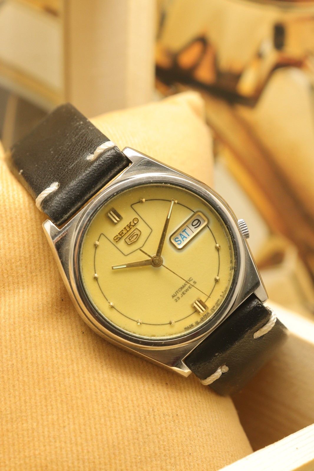 Vintage Seiko 5 Automatic Lume Dial Wrist Watch For Men’s Japan Movement 7s26.