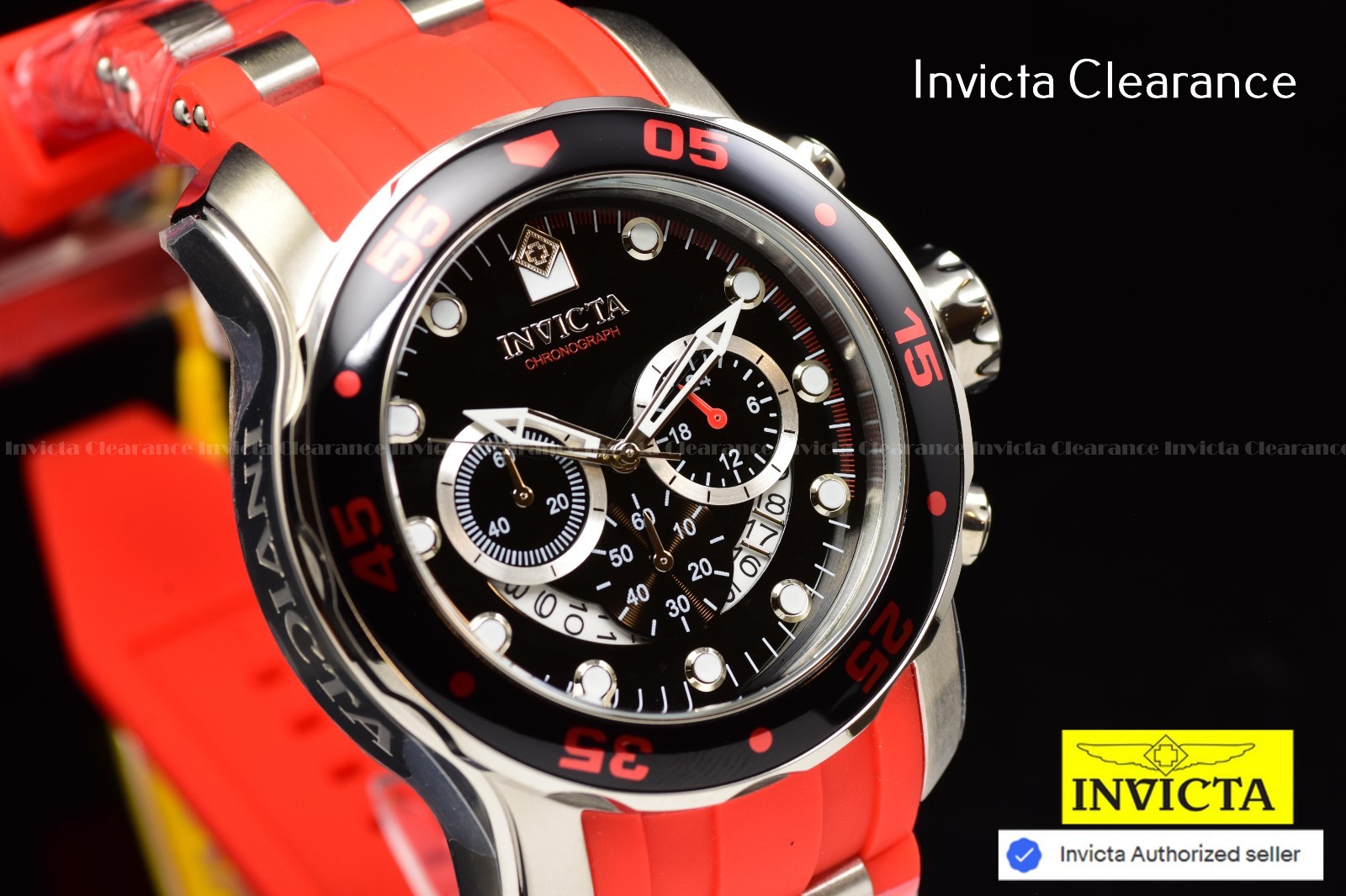 Invicta Women’s Pro Diver MOP Iridescent Stainless Steel Chronograph 40mm Watch