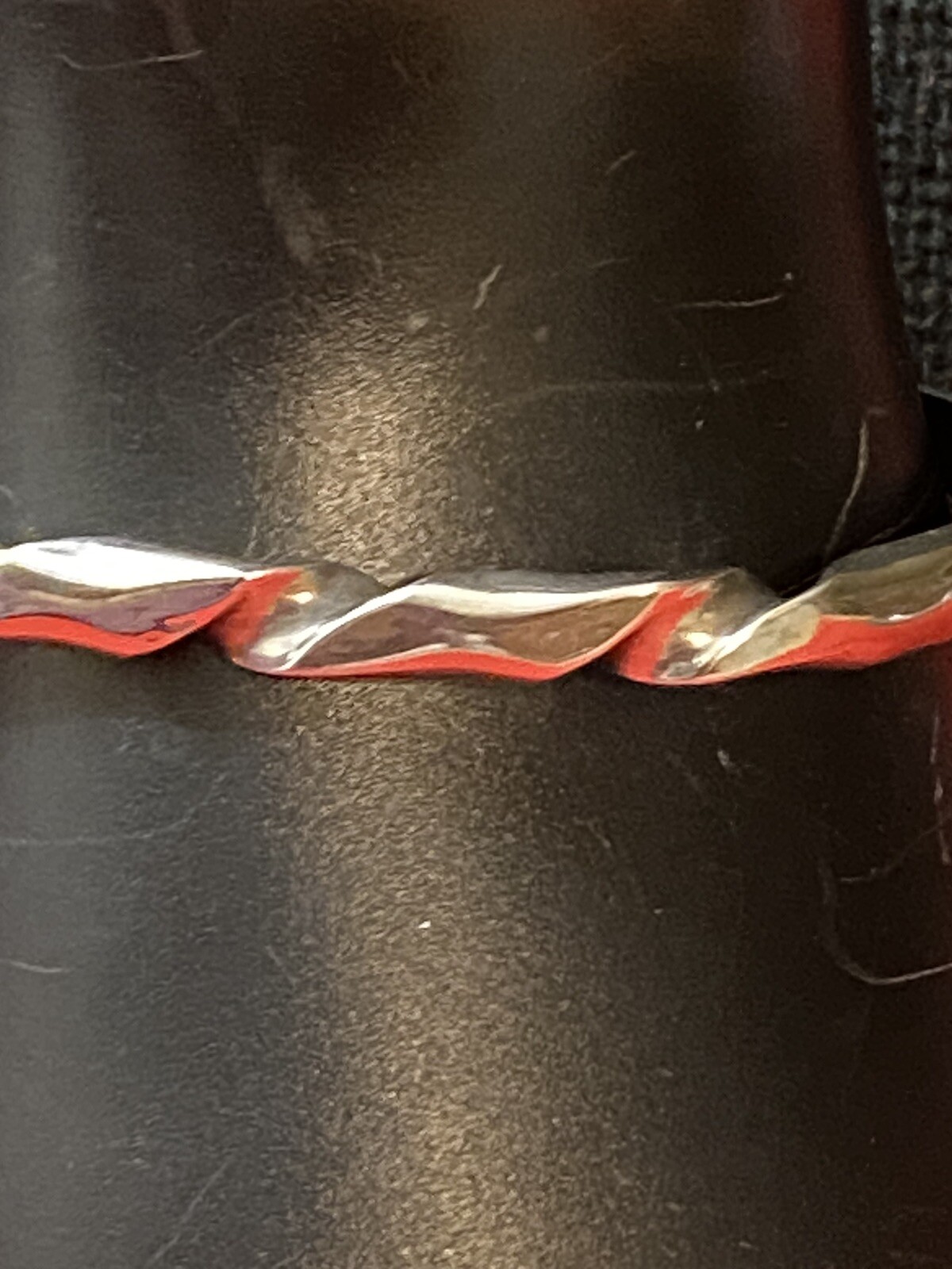 7 IN STERLING SILVER CUFF BRACELET by PEPI Adjustable. 5mm wide