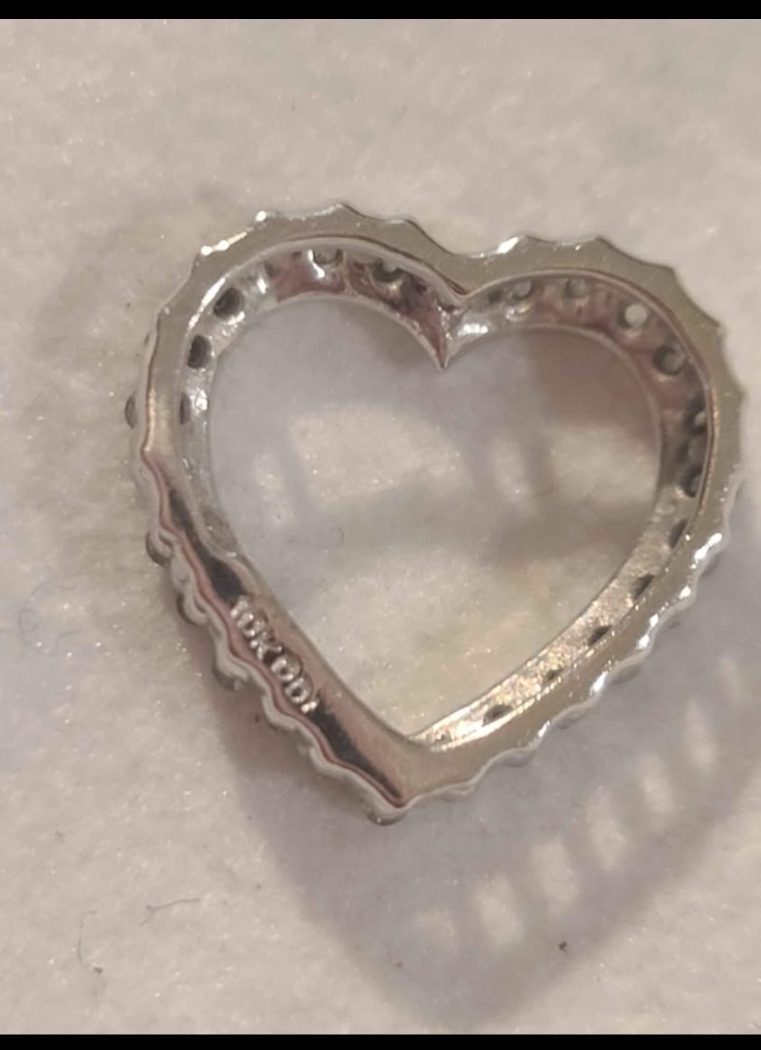 10k Diamond Heart Pendant & 925 Chain