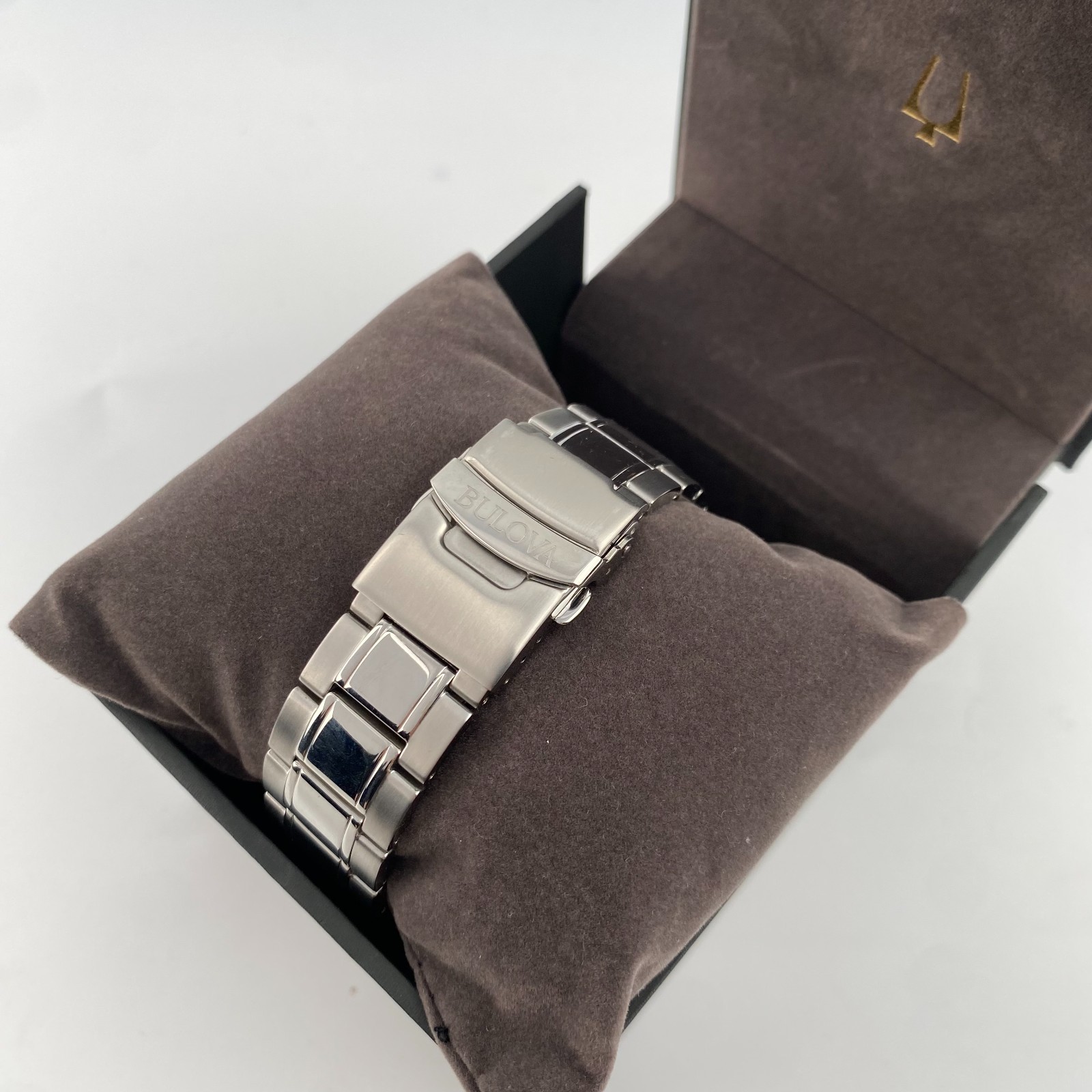 Bulova Marine Star Men’s Chronograph Watch Blue Dial Stainless Steel 43mm 96B256