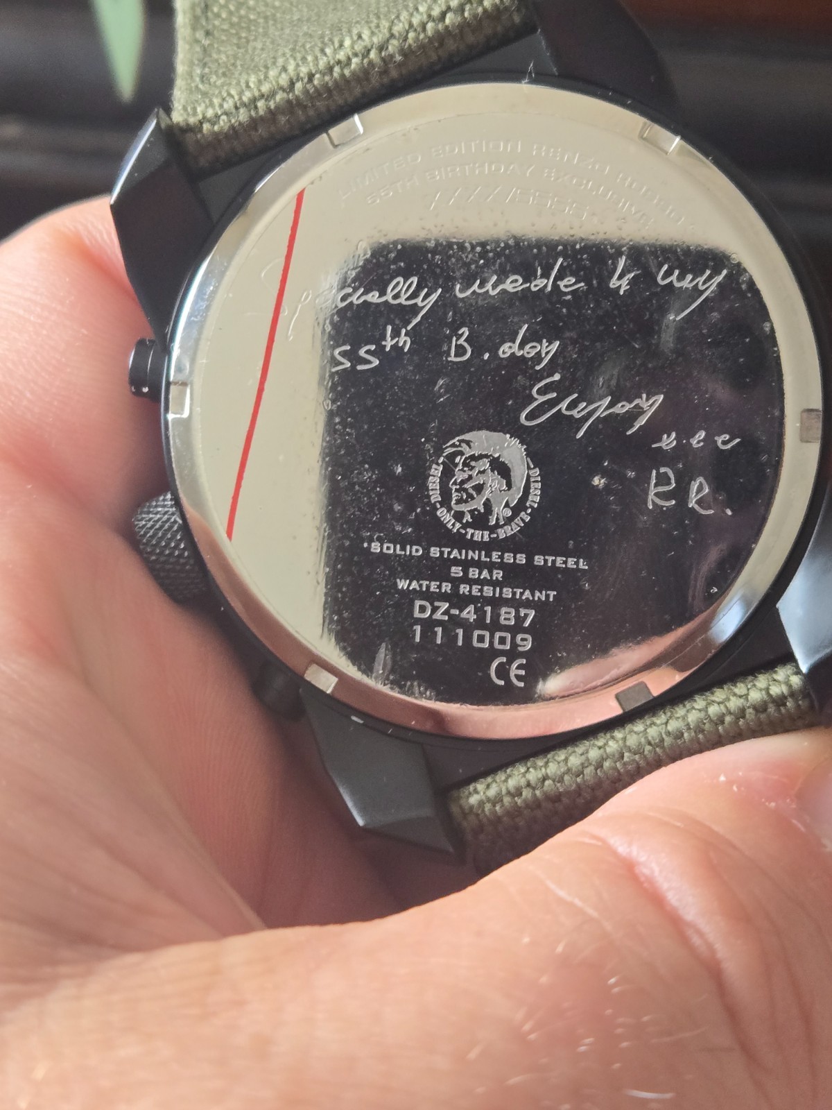 DIESEL LIMITED EDITION RENZO ROSSO 55 TH Birthday Exclusive quartz watch.