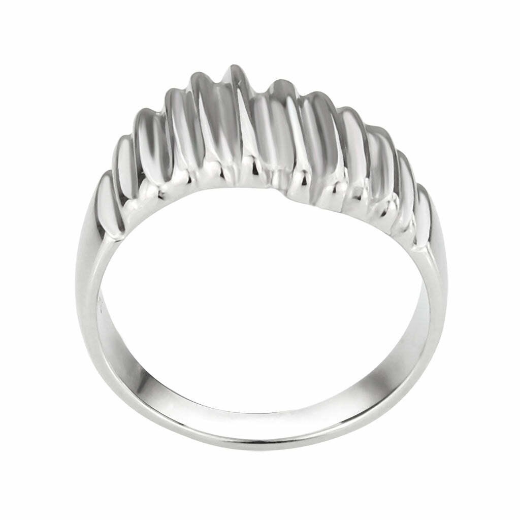 TK3804 – High polished (no plating) Stainless Steel Ring with NoStone in No