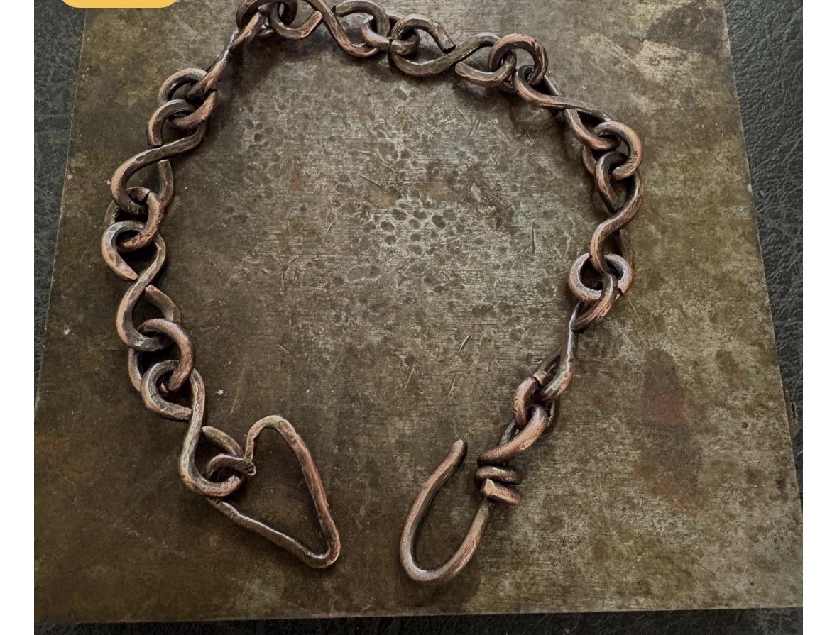 Pure Copper Handmade Infinity Chain Bracelet, Arthritis Therapy
