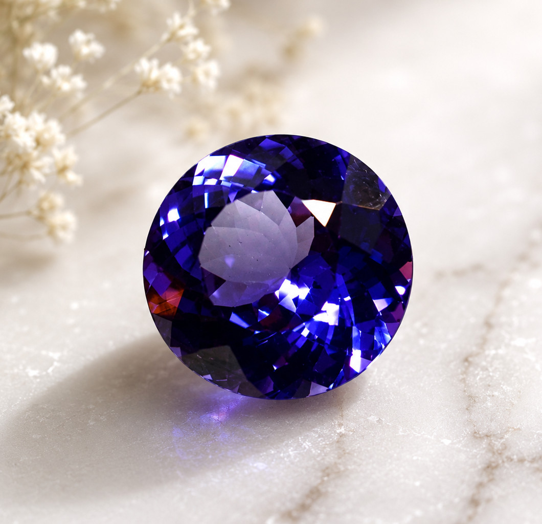 12CT Russian Alexandrite Round Cut | Purple Pink Blue Color Changing Gemstone