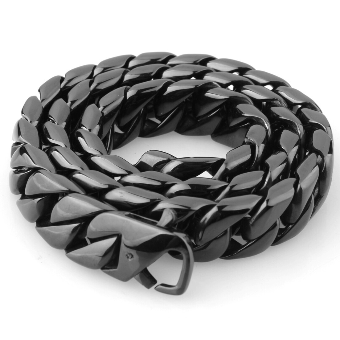 High Polished Mens Chain 316L Stainless Steel Curb Link Necklace Christmas Gift